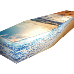 Sandy Footprints Traditional Coffin