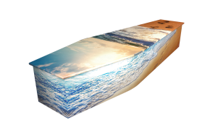 Sandy Footprints Traditional Coffin