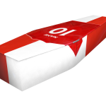Red & White Traditional Coffin